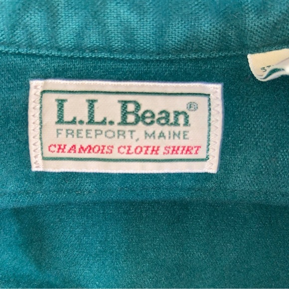 Vintage LL Bean Shirt Womens Size 18 Chamois Cloth Flannel Flap Pockets USA Flaw - Picture 11 of 16
